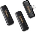 BOYA BY-WM3T2-U2 Microphone cravate sans fil USB C pour Smartphone et Tablette