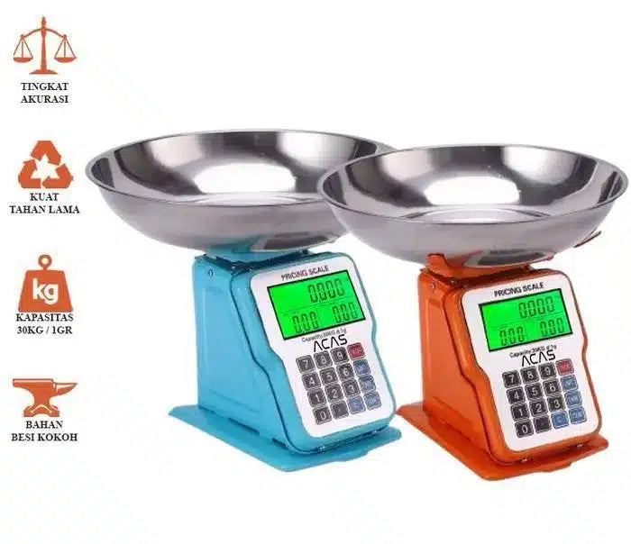Balance de cuisine numérique en acier inoxydable 30kg