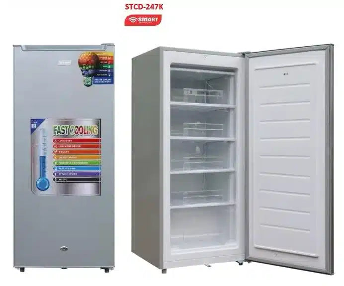Congélateur Smart Tech Vertical 5 Tiroirs Grillage 155L STCD-247k