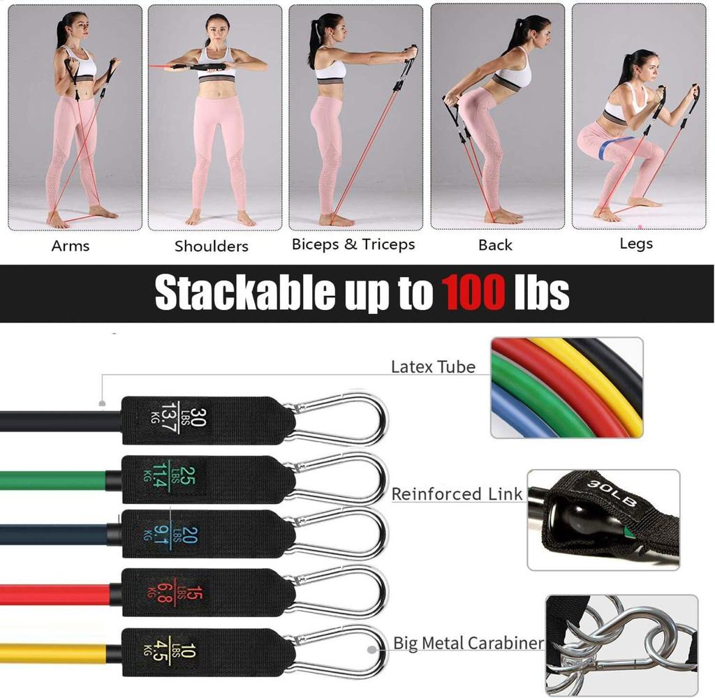 Elastique de Résistance Extensible 11 Pieces