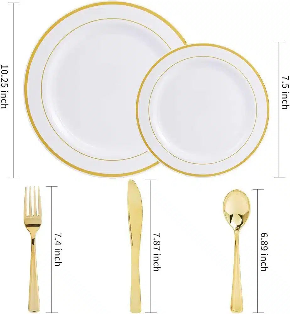 Ensemble service de table 17 pièces en plastique jetable