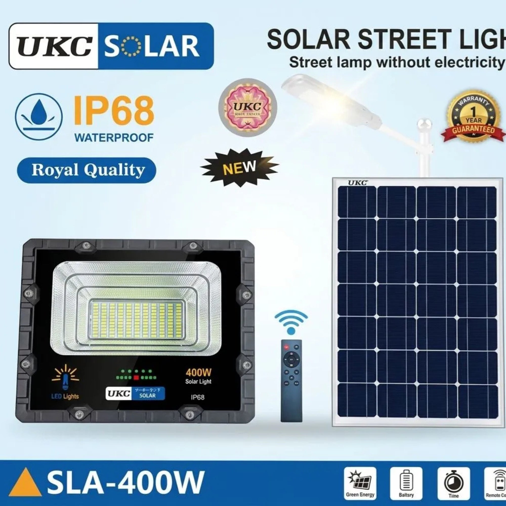 Projecteur solaire UKC IP68 SLA-400W