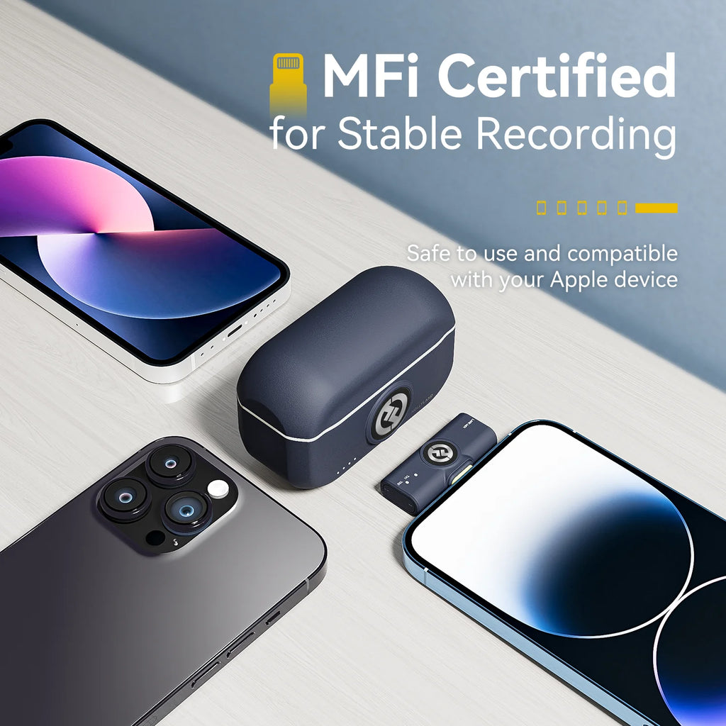 Hollyland LARK M2 Combo – Microphone Sans Fil Professionnel pour iPhone, Android, Caméra et PC