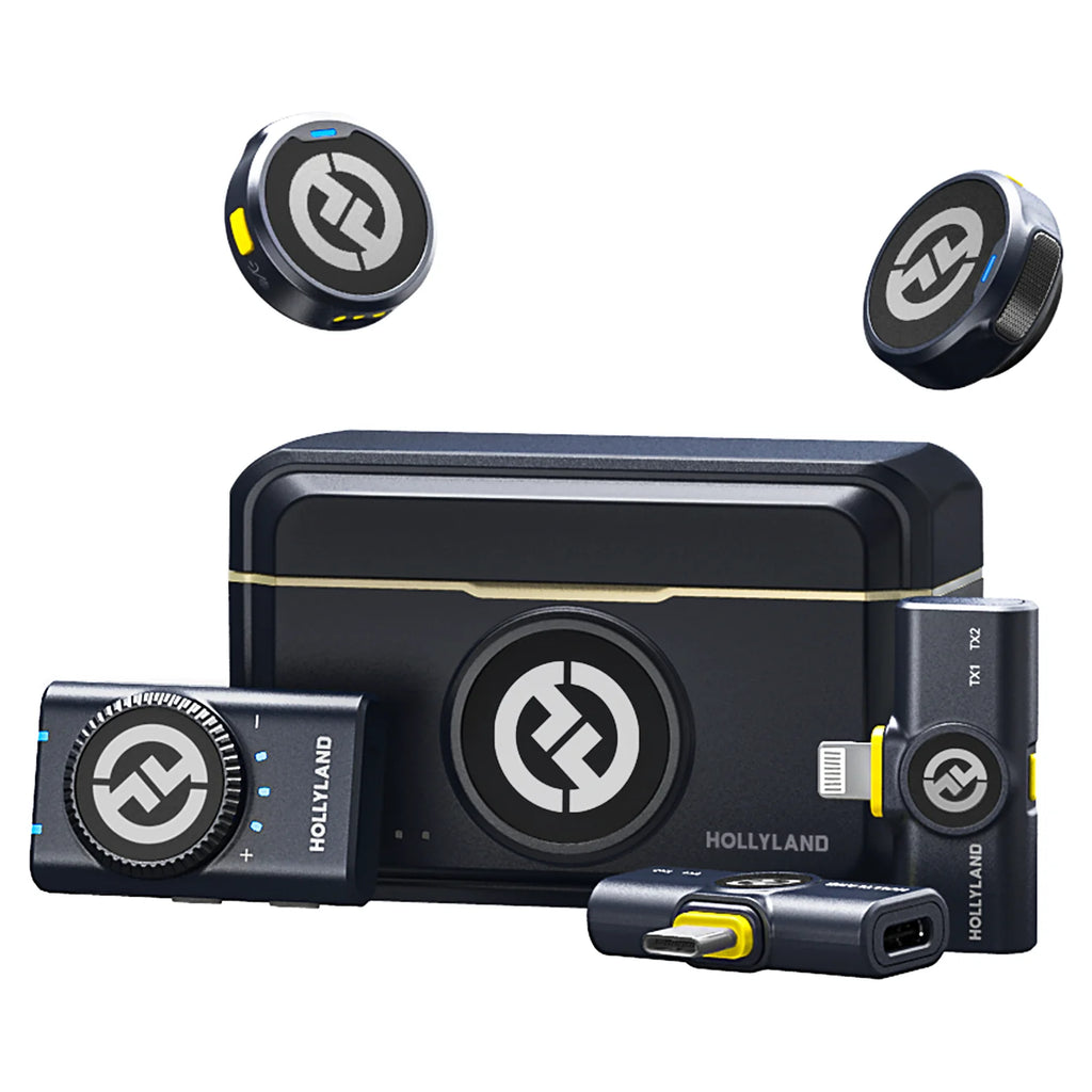 Hollyland LARK M2 Combo – Microphone Sans Fil Professionnel pour iPhone, Android, Caméra et PC
