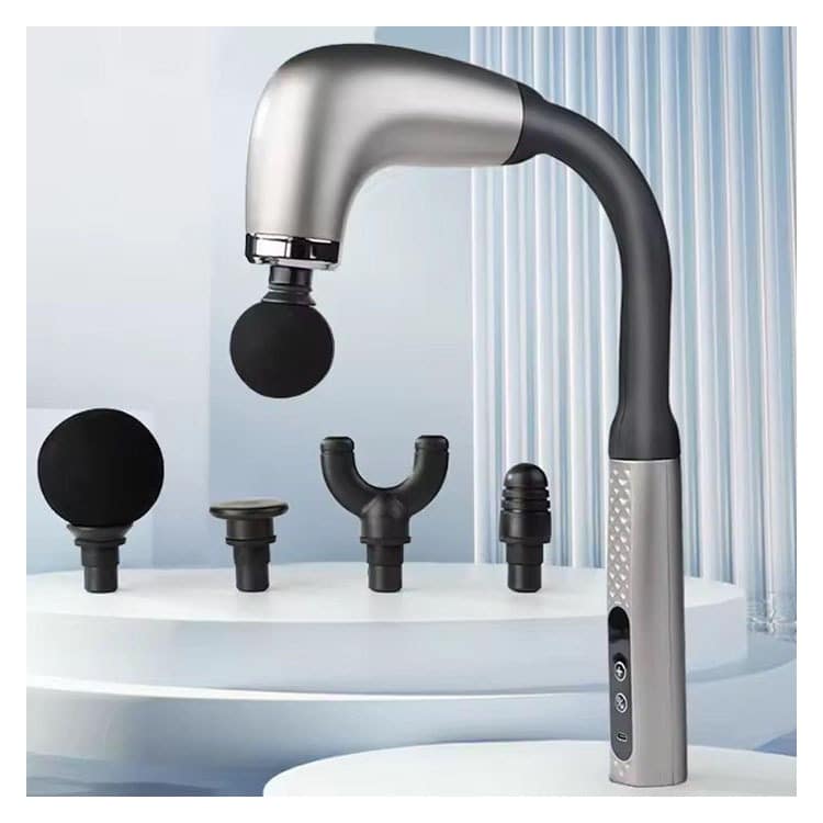 Pistolet De Massage à Vibrations Avec 4 Accessoires