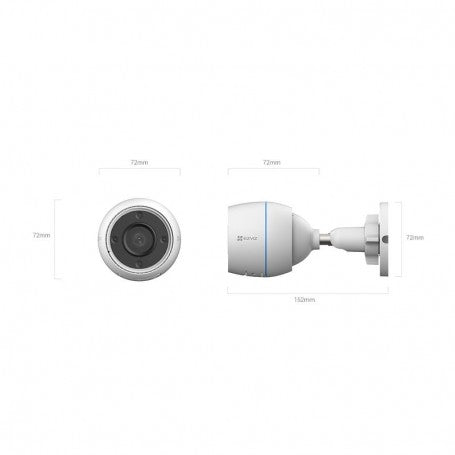 Caméra Extérieure EZVIZ H3c Color 1080p WiFi Vision Nocturne Couleur