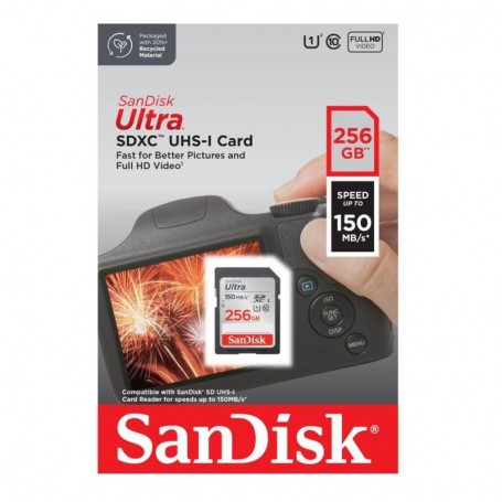 Carte mémoire SanDisk 256GB Ultra SDXC UHS-I 150MBS