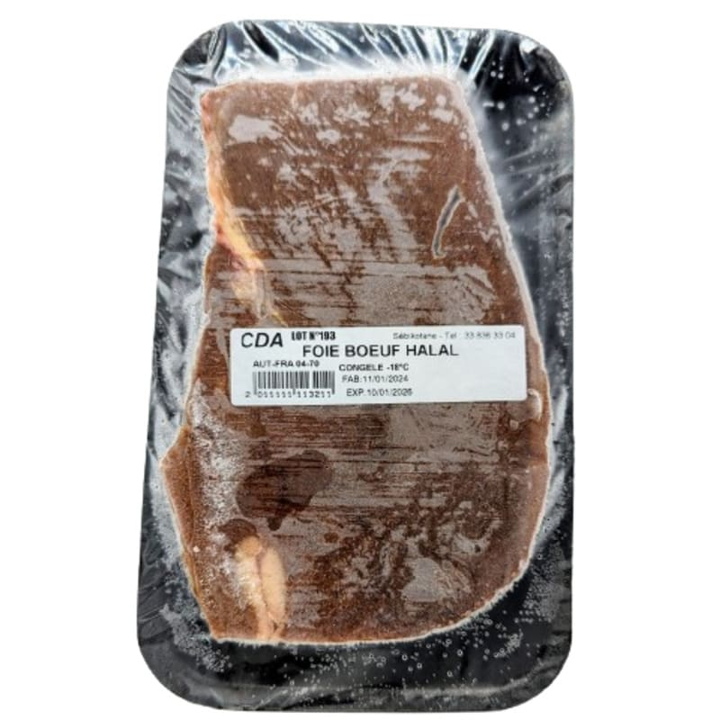 CDA barquette foie de boeuf importé 500G