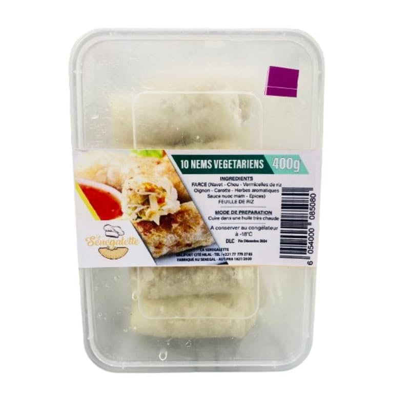NEMS VEGETARIENS SENE GALETTE BARQUETTE DE 10